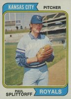 1974 Topps #225 Paul Splittorff Baseball Card