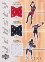 2001 Upper Deck Triple Jump Jersey #MJMJMJ Michael Jordan Basketball Card