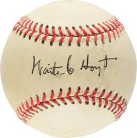 1999 Hall of Fame Autographs # Waite Hoyt Ball Baseball Card