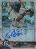 2018 Bowman Mega Box Chrome Mega Autographs #EF Estevan Florial Baseball Card