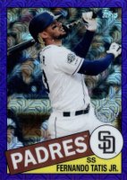2020 Topps Silver Pack 1985 Chrome Promo #33 Fernando Tatis Jr. Purple Refractor Baseball Card