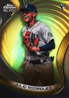 2022 Topps Chrome Black #10 Julio Rodriguez Gold Refractor Baseball Card