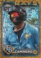 2024 Topps Chrome #213 Junior Caminero Variation-Gold Speckle Refractor Baseball Card