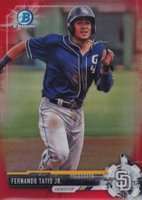 2017 Bowman Draft #BDC71 Fernando Tatis Jr. Chrome-Red Refractor Baseball Card