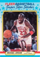 1988 Fleer Sticker #7 Michael Jordan Basketball Card