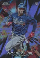 2018 Topps Fire  #109 Ronald Acuna Jr. Purple Baseball Card