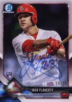 2018 Bowman Chrome #72 Jack Flaherty Batting-Autograph Baseball Card