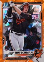 2021 Bowman Sapphire Edition Chrome Prospects #BCP121 Adley Rutschman Orange Baseball Card