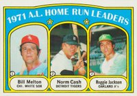 1972 Topps #90 A.L. Home Run Leaders Baseball Card