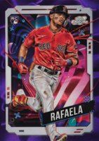 2024 Topps Chrome Cosmic #43 Ceddanne Rafaela Purple Nebula Refractor Baseball Card