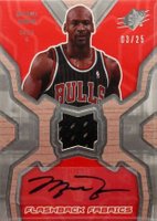 2007 SPx Flashback Fabrics #FFAMI Michael Jordan Autograph Basketball Card