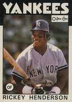1986 O-Pee-Chee #243 Rickey Henderson Baseball Card