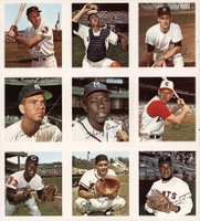 1964 Wheaties Stamps # Bobby Richardson/Brooks Robinson/Ed Bailey/Henry Aaron/Jim Grant/Joe Torre/Juan Marichal/Norm Siebern/Tom Tresh Complete Panel Baseball Card