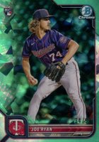 2022 Bowman Chrome Sapphire Edition #8 Joe Ryan Aqua Baseball Card