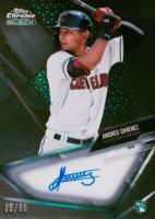 2021 Topps Chrome Black Autographs #AG Andres Gimenez Green Refractor Baseball Card