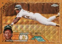 2023 Topps Gilded Collection #83 Rickey Henderson Wave Gold Etch Baseball Card