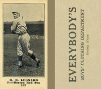 1916 Everybody's #102 H. B. Leonard Baseball Card