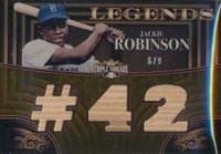 2013 Topps Triple Threads Relics Legends #JR Jackie Robinson Gold Baseball Card