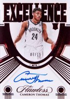 2021 Panini Flawless Excellence Signatures #EXCCTH Cameron Thomas Ruby Basketball Card
