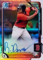 2015 Bowman Prospect Autographs #RD Rafael Devers Chrome-Refractor Baseball Card