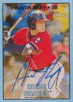 2016 Topps Heritage Minor League Real One Autographs #ROAARI Austin Riley Blue Border Baseball Card