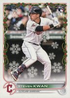 2022 Topps Holiday #HW21 Steven Kwan Baseball Card