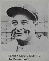 1976 HRT/RES 1942 Playball #1 Lou Gehrig Baseball Card