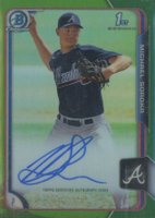 2015 Bowman Chrome Draft Pick Autograph #BCAMS Michael Soroka Green Refractor Baseball Card