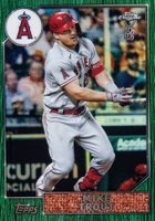 2022 Topps Chrome Ben Baller 1987 Topps #1 Mike Trout Green Refractor Baseball Card