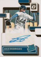 2022 Panini Donruss Optic Optic Rated Rookie Signatures #RRSJR1 Julio Rodriguez Baseball Card
