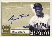 1999 Upper Deck Century Legends Epic Signatures #WM Willie Mays Century Collection Baseball Card