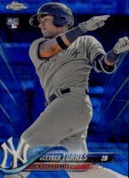 2018 Topps Chrome #31 Gleyber Torres Blue Wave Refractor Baseball Card