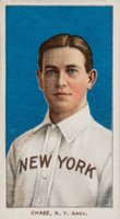 1909 White Borders Piedmont Factory 42 #83 Hal Chase Portrait-Blue Background Baseball Card