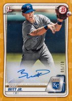 2020 Bowman Paper Prospect Autographs #PABWJ Bobby Witt Jr. Gold Baseball Card