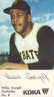 1968 KDKA Pittsburgh Pirates #8 Willie Stargell Baseball Card