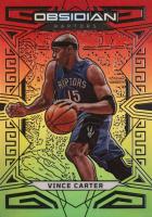 2022 Panini Obsidian #131 Vince Carter Electric Etch Red/Yellow/Green Flood Basketball Card