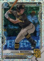 2021 Bowman Draft #BDC119 Jackson Merrill Chrome-Sparkle Refractor Baseball Card