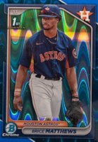 2024 Bowman Chrome Prospects #BCP69 Brice Matthews Blue Raywave Refractor Baseball Card