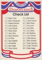 1984 Donruss # Checklist 1-26 Diamond Kings-Steel Baseball Card