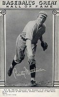 1948 Baseball's Great Hall of Fame Exhibits # Christy Matthewson Correct spell Mathewson Baseball Card