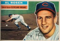 1956 Topps #35g Al Rosen Gray Back Baseball Card