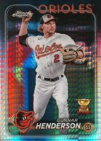 2024 Topps Chrome #36 Gunnar Henderson Prism Refractor Baseball Card