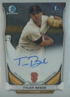 2014 Bowman Chrome Draft Pick Autograph #TB Tyler Beede Baseball Card