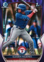 2023 Bowman Chrome Prospects #BCP59 Gleider Figuereo Purple Raywave Refractor Baseball Card