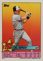 1989 Topps Stickercard #11 Cal Ripken Jr. Bob Knepper-22 Baseball Card