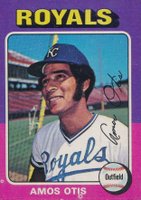 1975 Topps Mini #520 Amos Otis Baseball Card