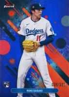 2025 Topps Finest #40 Roki Sasaki Purple Refractor Baseball Card