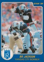 1988 Star Bo Jackson # Bo Jackson Blank Back-Leaping Baseball Card