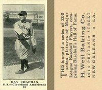 1916 Weil Baking Co. #30 Ray Chapman Baseball Card
