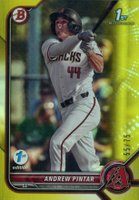 2022 Bowman Draft 1st Edition #138 Andrew Pintar Yellow Foil Baseball Card
